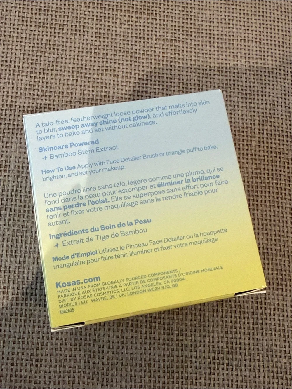 Kosas Cloud Set Translucent Fluttery Powder ultra sheet light medium blurring